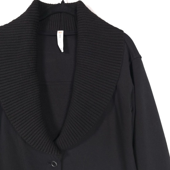 Anthropologie Daily PRACTICE VNeck Cardigan Jacket Black XS Cotton Blend Sweater - Picture 10 of 12
